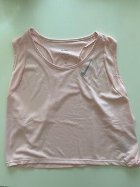 Nike Dri-FIT  Crop Tank – Light Pink – Size XL